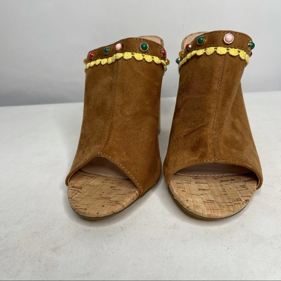 Artsy Art to Wear Boho Heeled Mule Sandals Size 8.5 - Picture 8 of 12